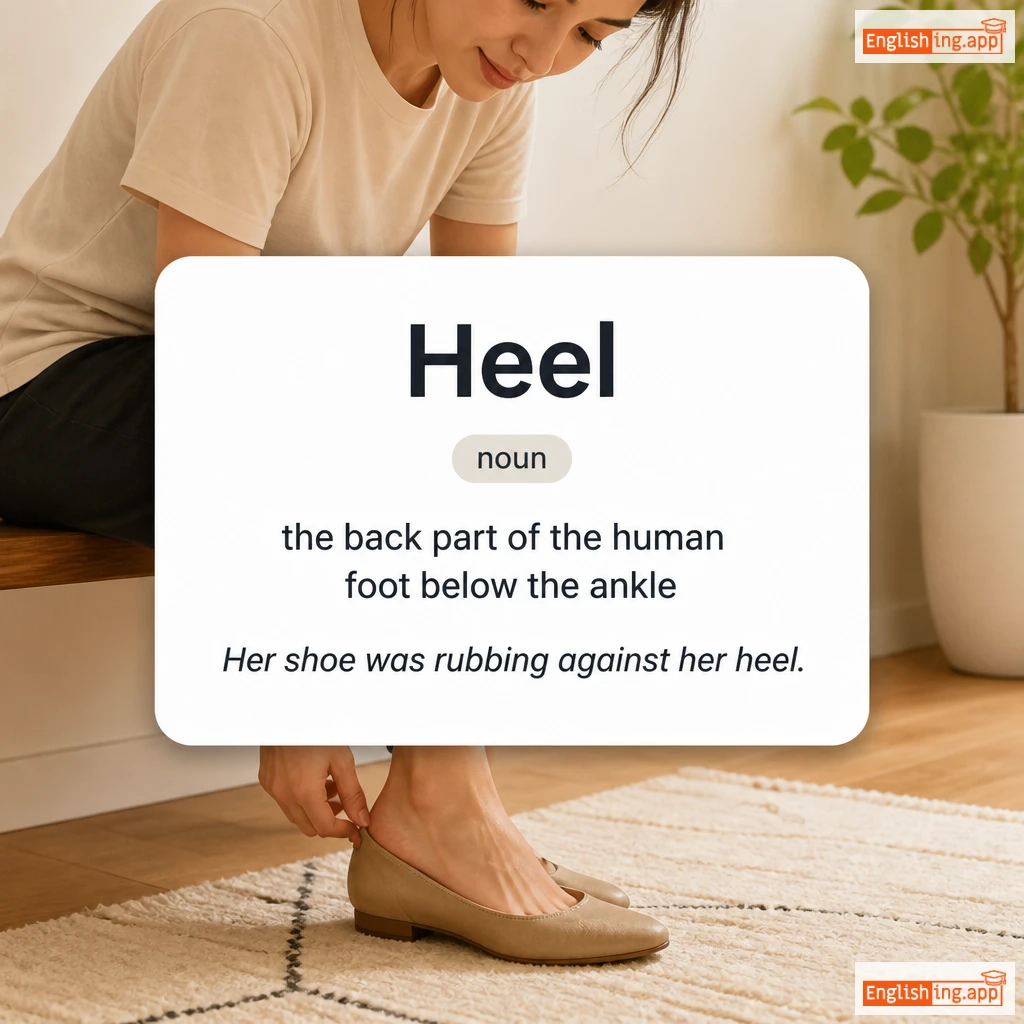 Heel definition card — visual illustration of the meaning