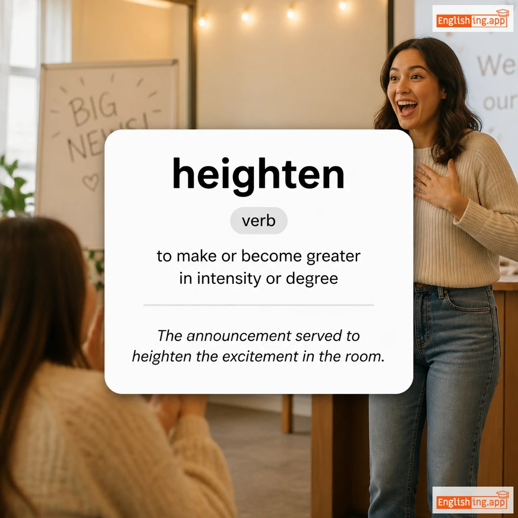 heighten definition card — visual illustration of the meaning