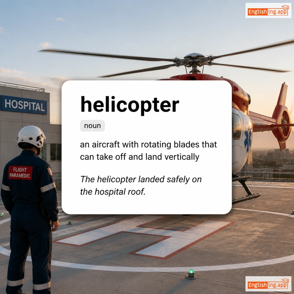 helicopter definition card — visual illustration of the meaning