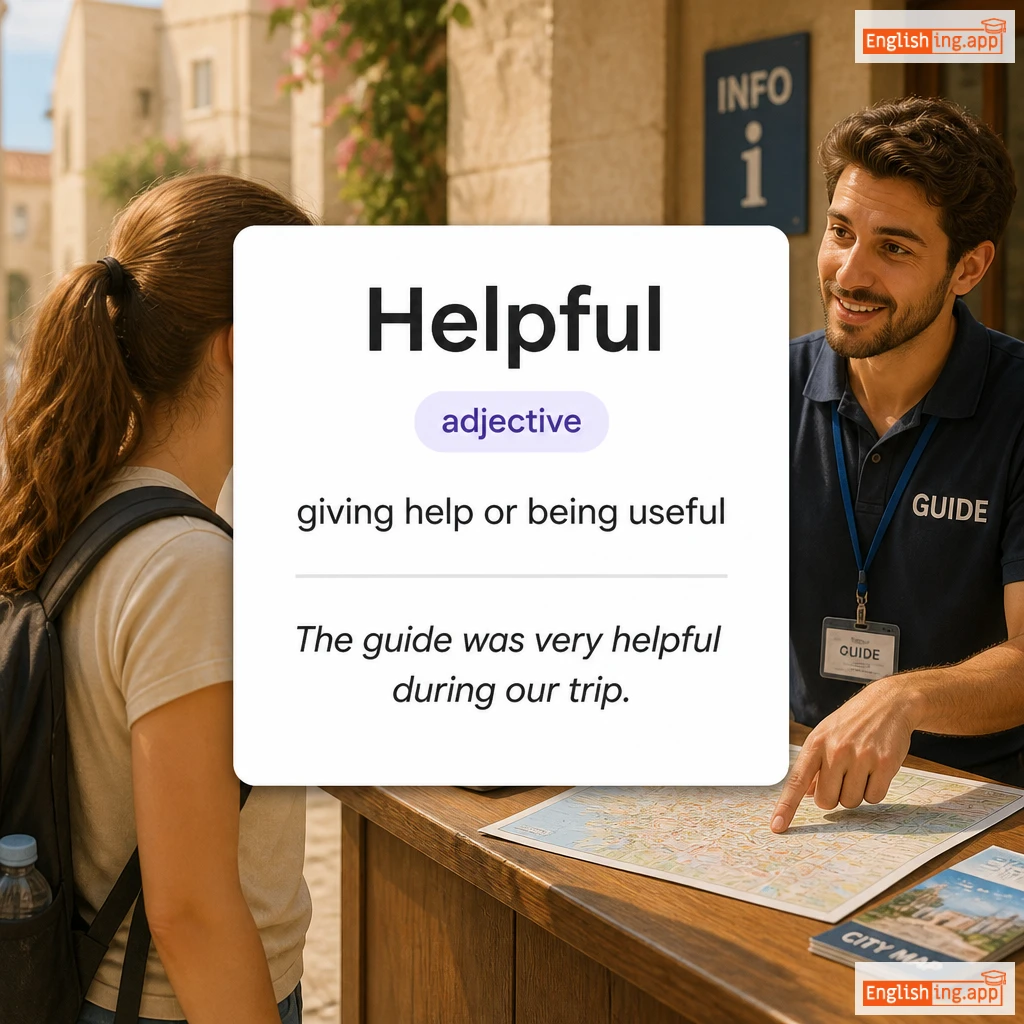 Helpful definition card — visual illustration of the meaning