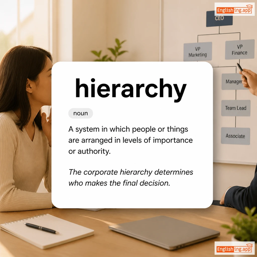 hierarchy definition card — visual illustration of the meaning
