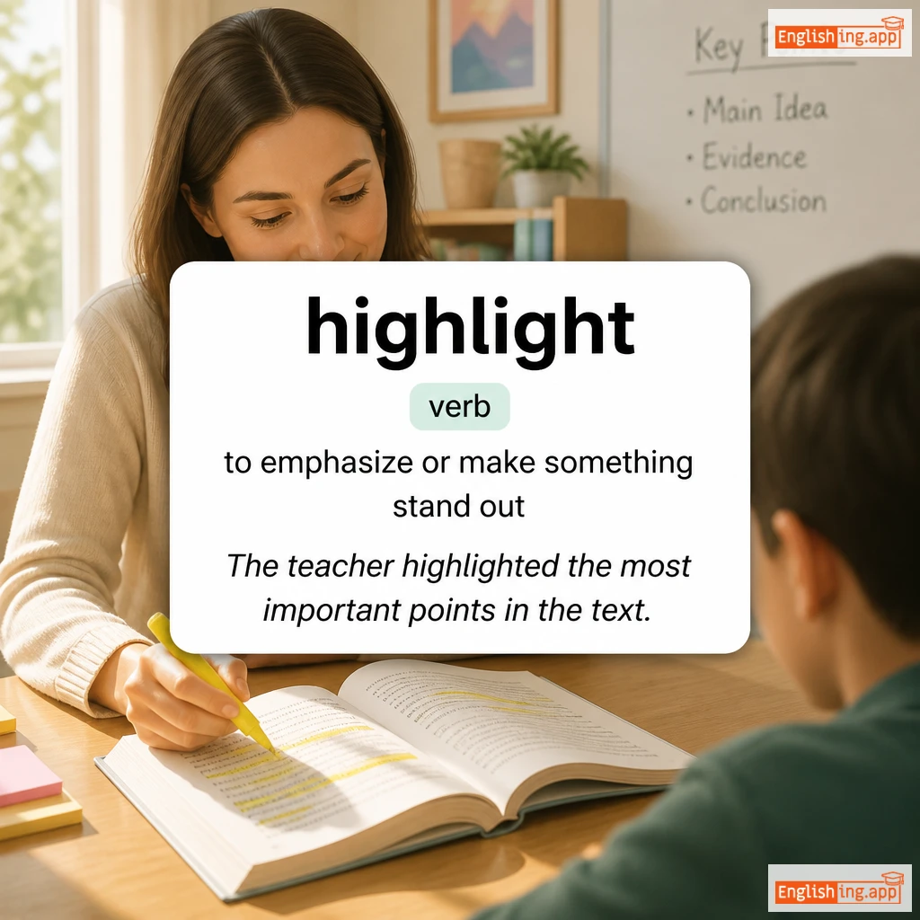 highlight definition card — visual illustration of the meaning