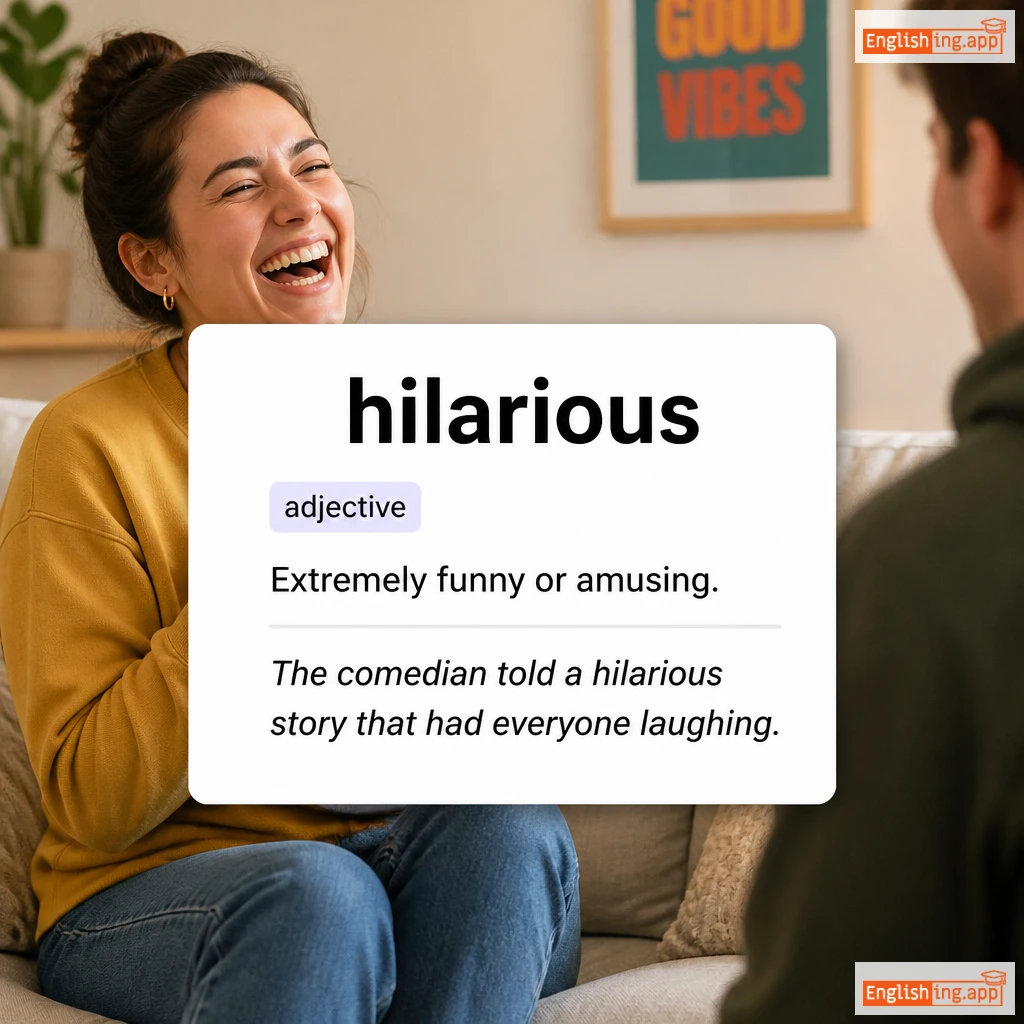 hilarious definition card — visual illustration of the meaning