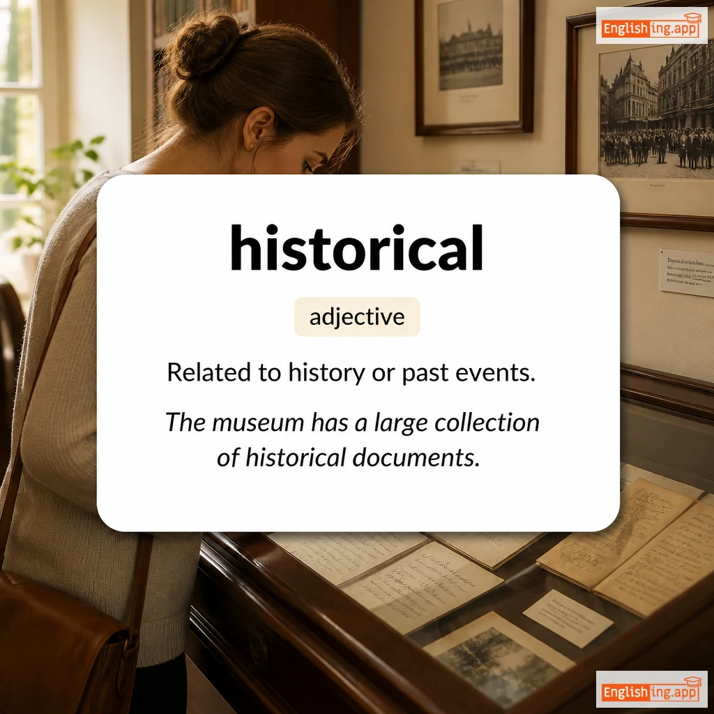 historical definition card — visual illustration of the meaning