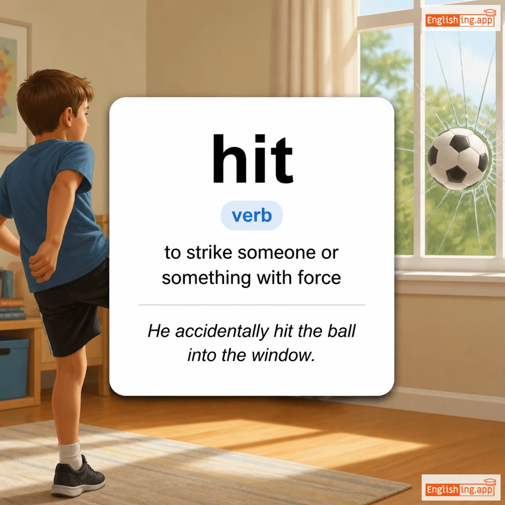 hit definition card — visual illustration of the meaning