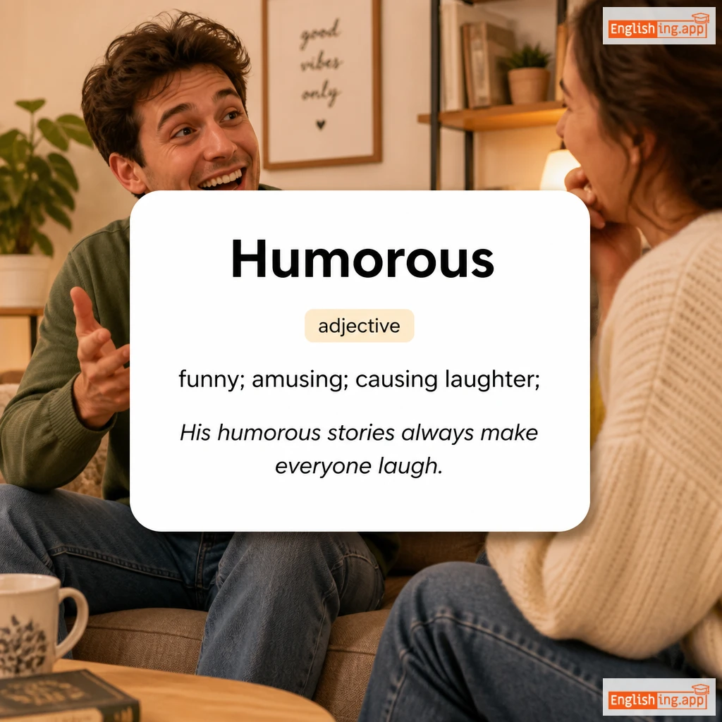 Humorous definition card — visual illustration of the meaning