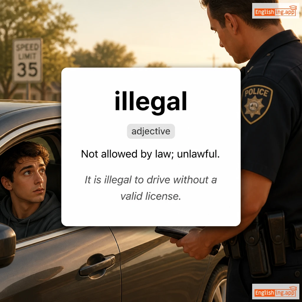 illegal definition card — visual illustration of the meaning