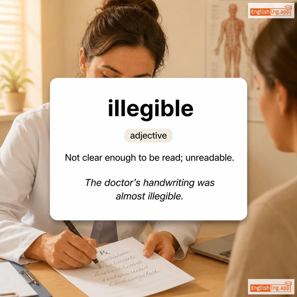 illegible definition card — visual illustration of the meaning