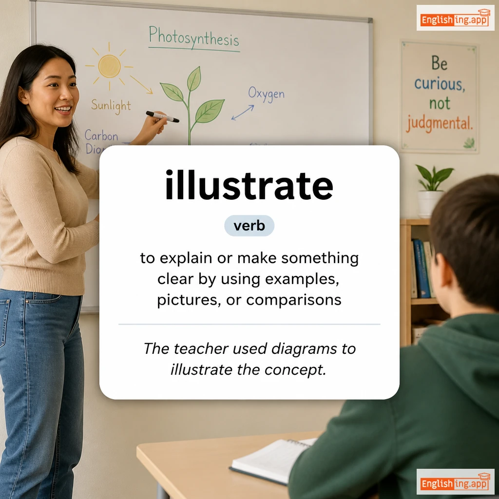 illustrate definition card — visual illustration of the meaning