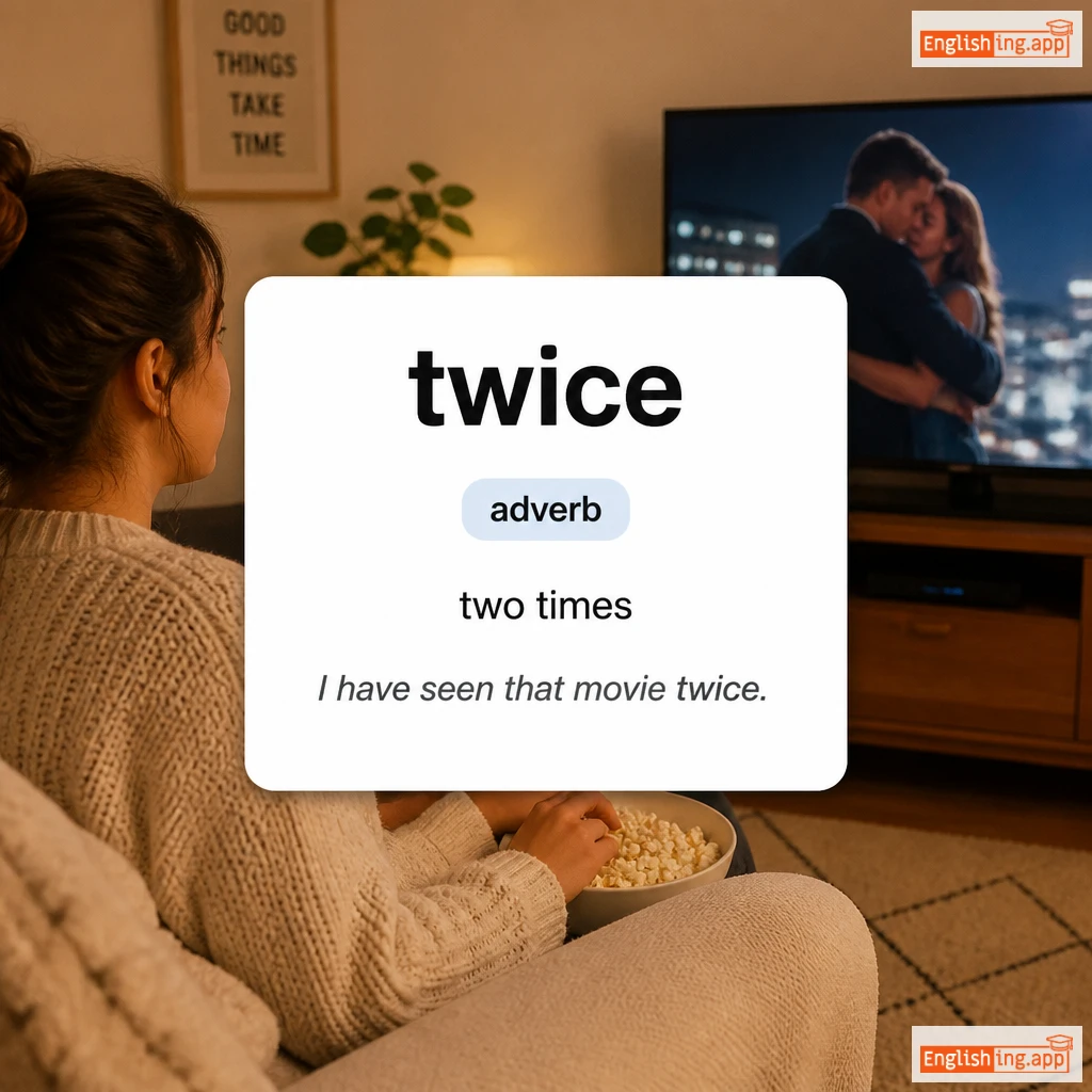 twice definition card — visual illustration of the meaning