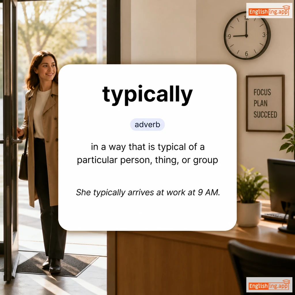 typically definition card — visual illustration of the meaning