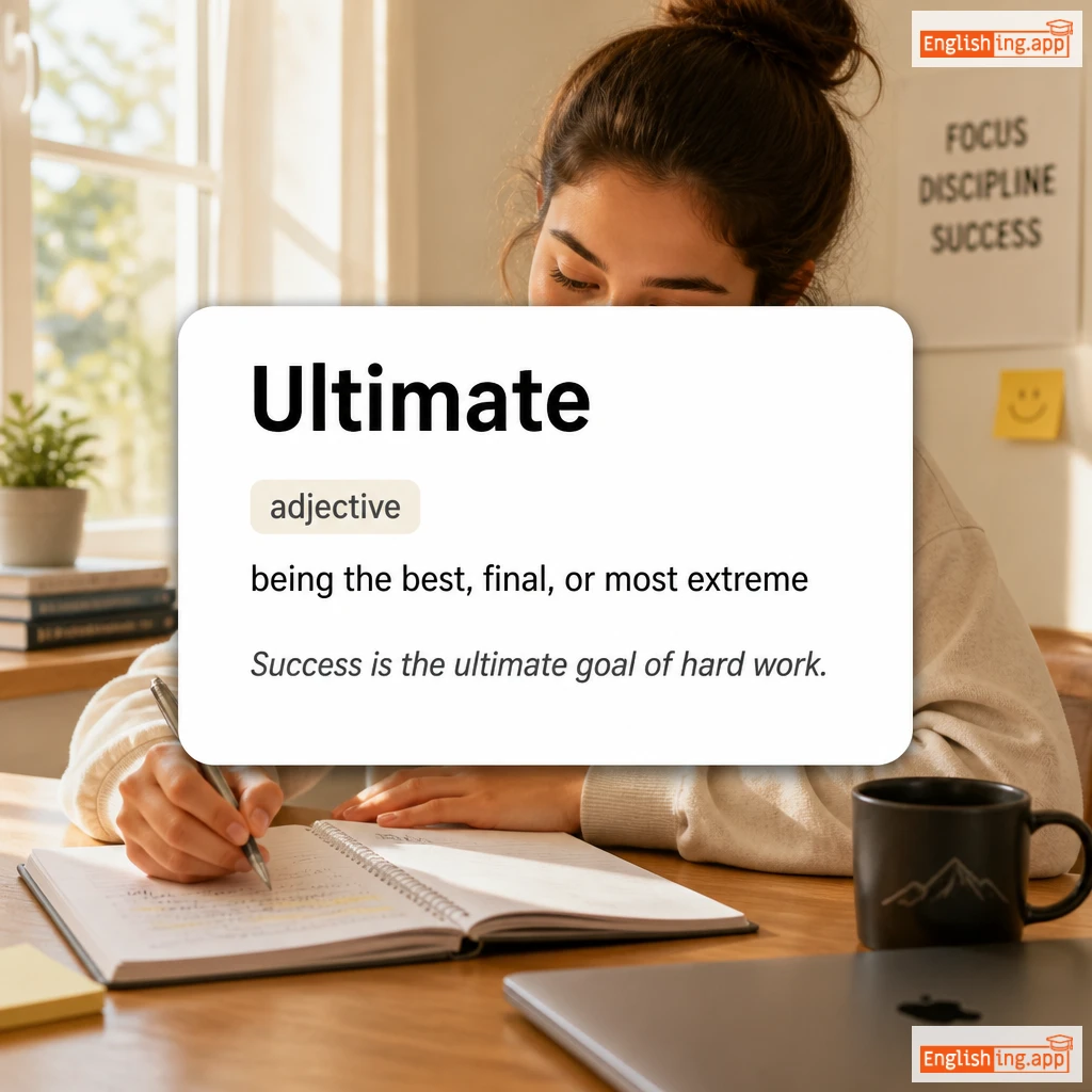 Ultimate definition card — visual illustration of the meaning