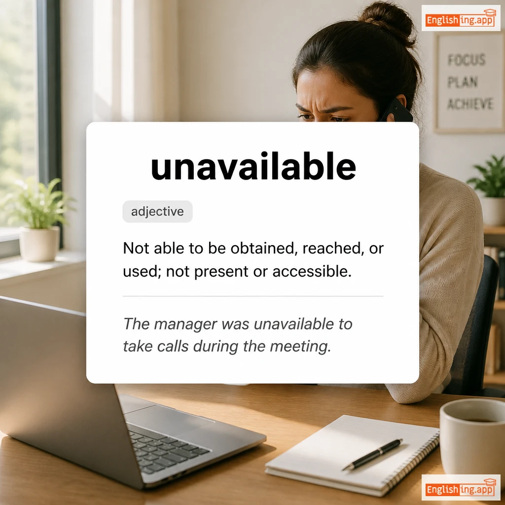 unavailable definition card — visual illustration of the meaning