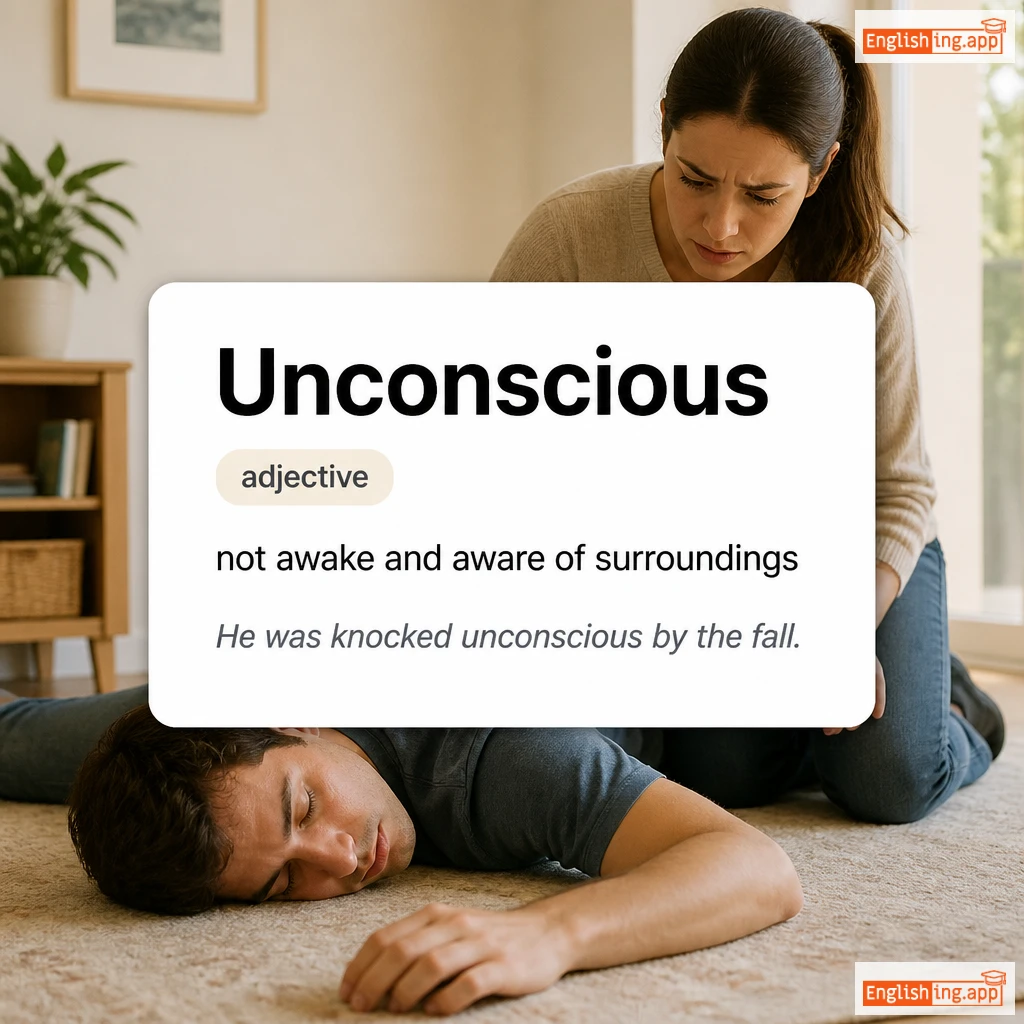 Unconscious definition card — visual illustration of the meaning