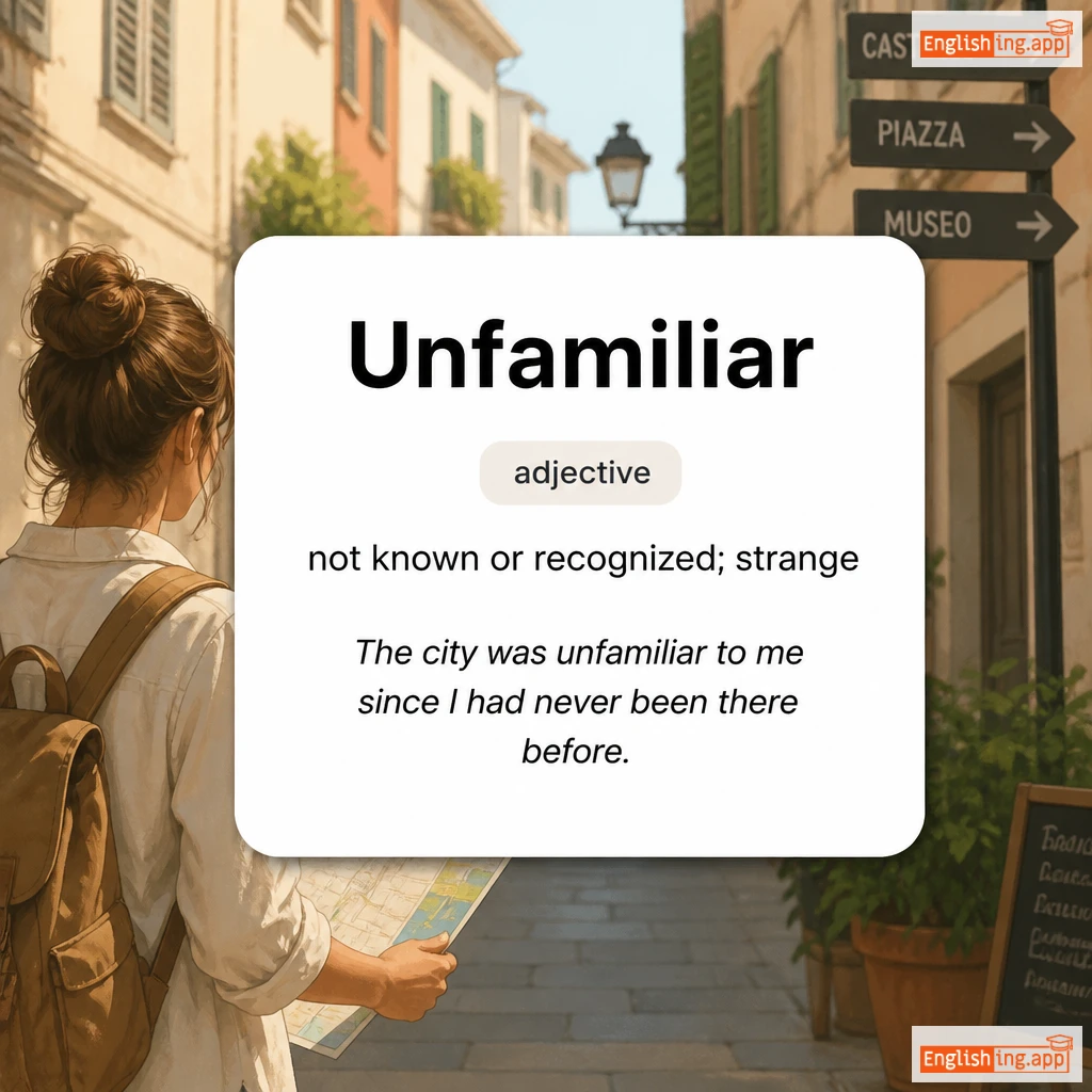 Unfamiliar definition card — visual illustration of the meaning