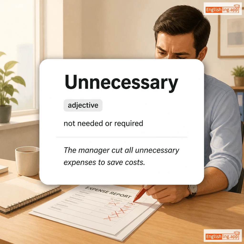 Unnecessary definition card — visual illustration of the meaning