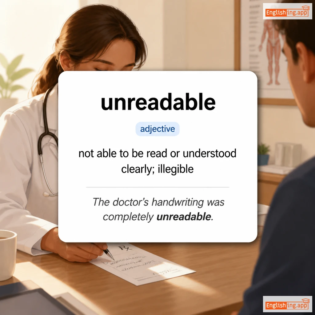 unreadable definition card — visual illustration of the meaning