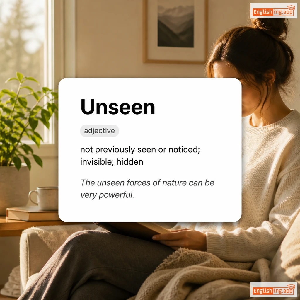 Unseen definition card — visual illustration of the meaning