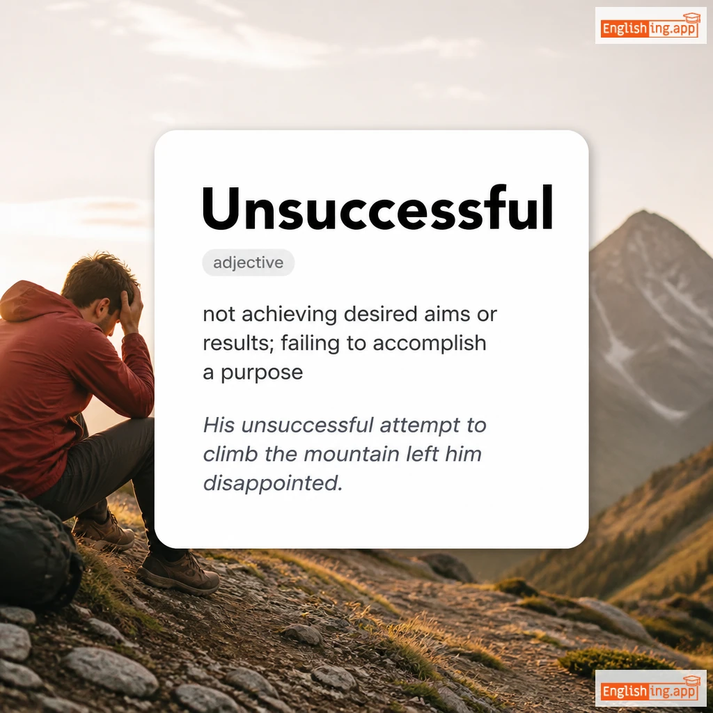 Unsuccessful definition card — visual illustration of the meaning