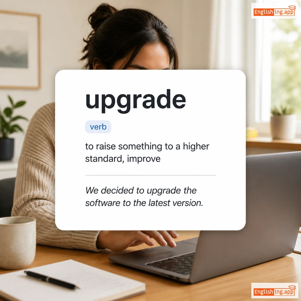 upgrade definition card — visual illustration of the meaning