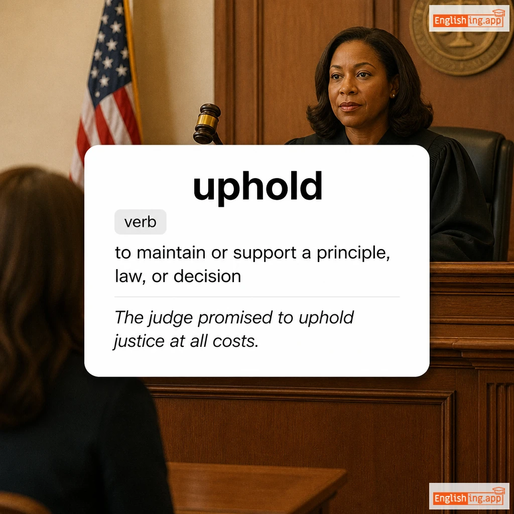 uphold definition card — visual illustration of the meaning