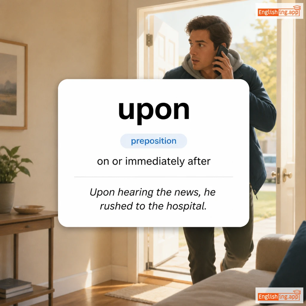 upon definition card — visual illustration of the meaning