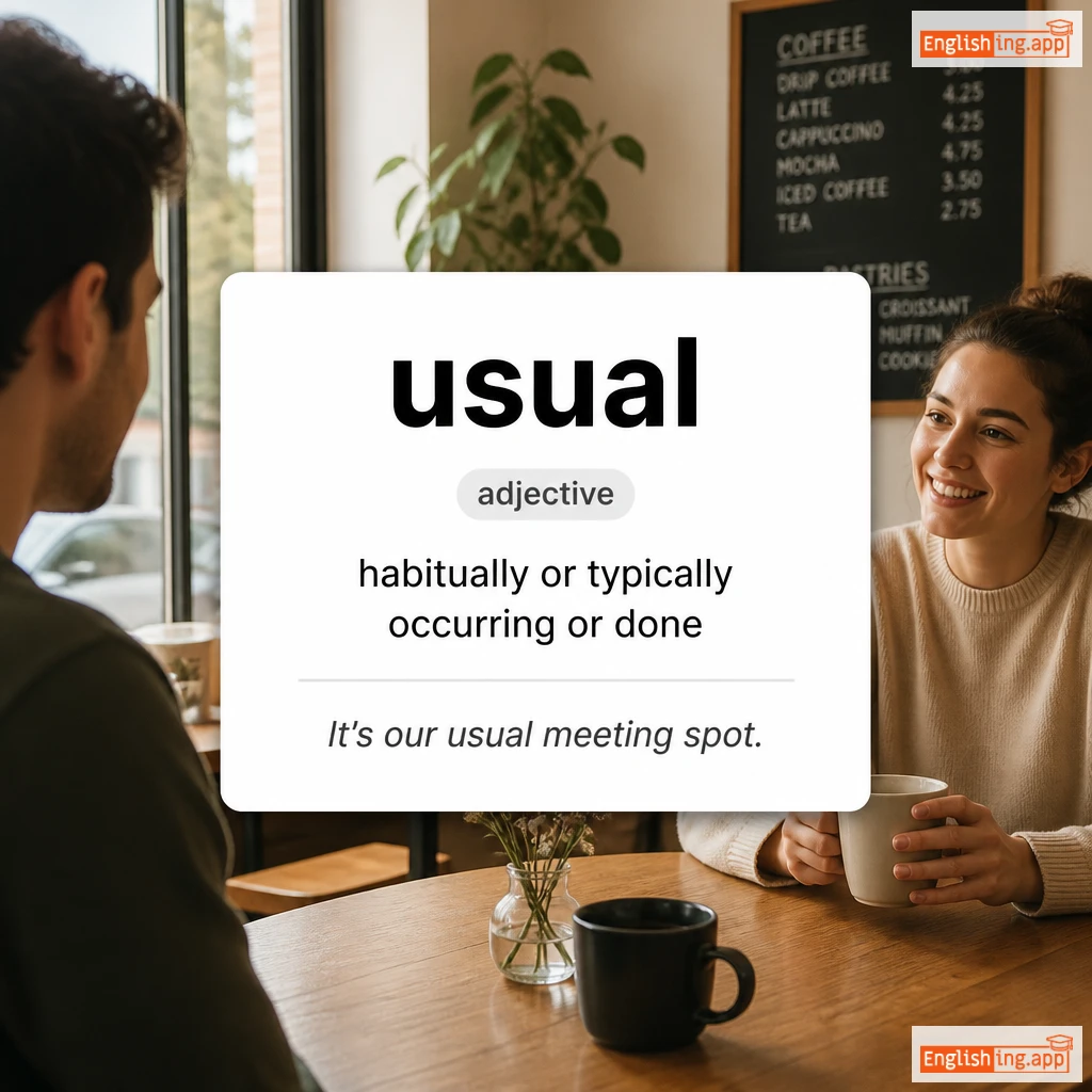 usual definition card — visual illustration of the meaning