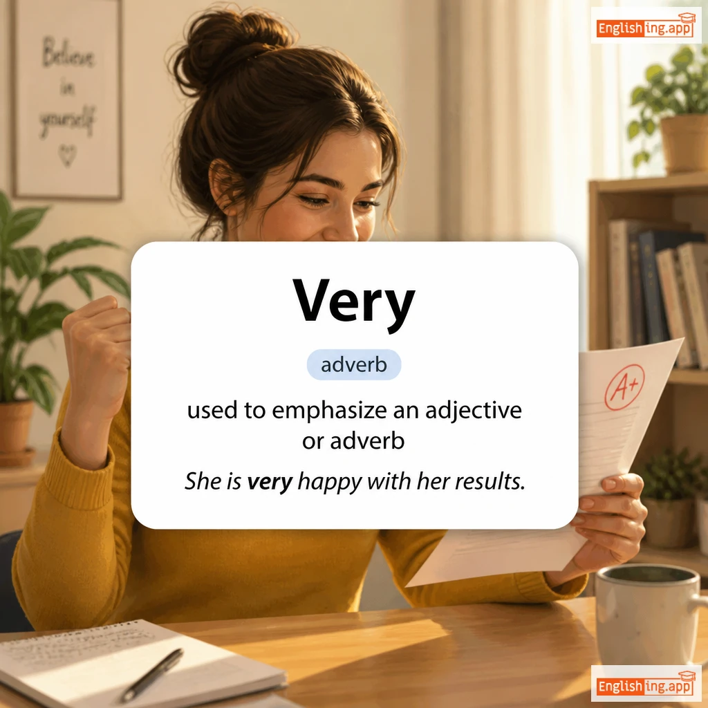 Very definition card — visual illustration of the meaning