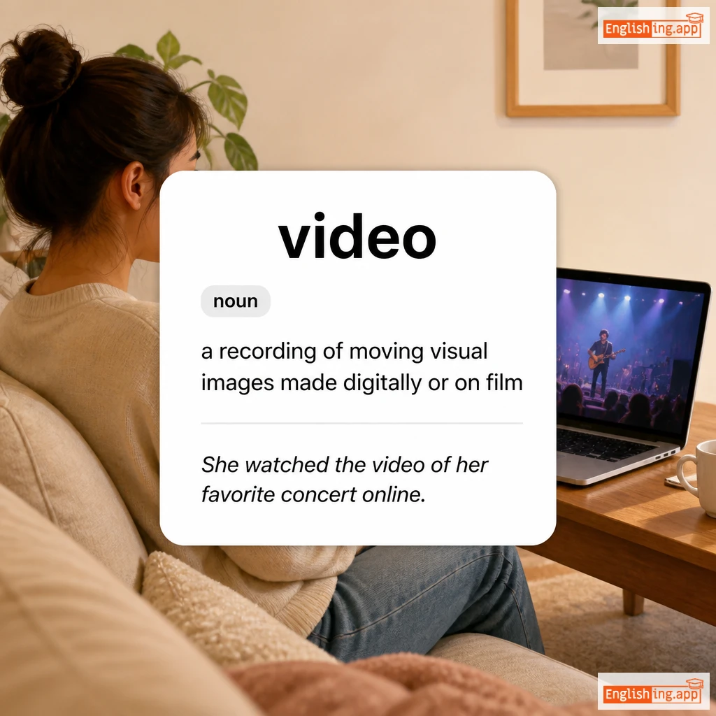 video definition card — visual illustration of the meaning