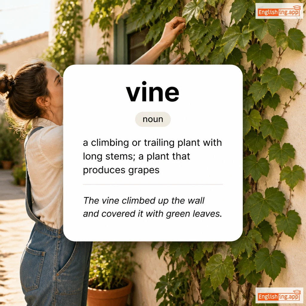 vine definition card — visual illustration of the meaning