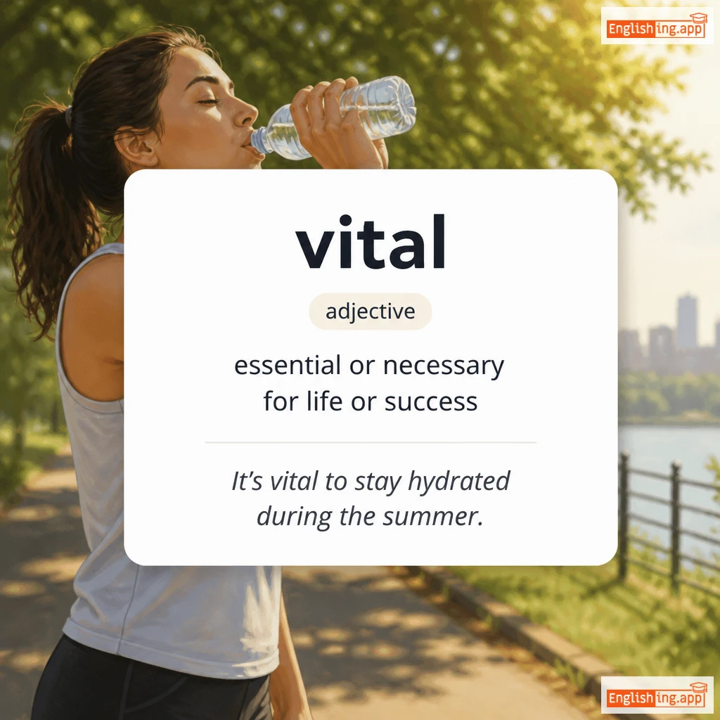 vital definition card — visual illustration of the meaning
