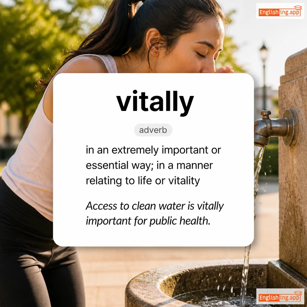 vitally definition card — visual illustration of the meaning
