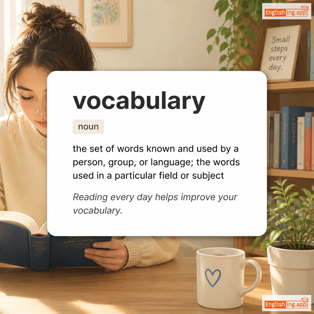 vocabulary definition card — visual illustration of the meaning