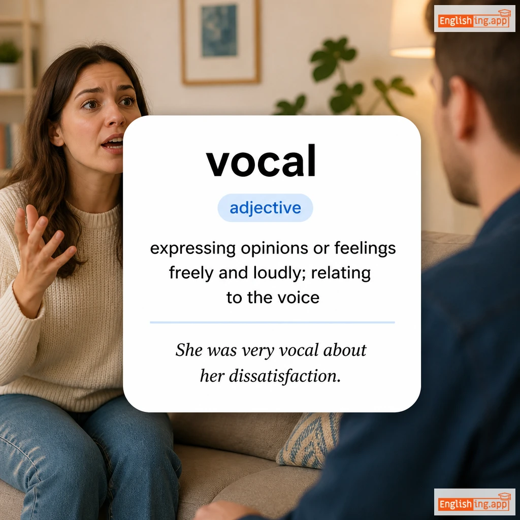 vocal definition card — visual illustration of the meaning