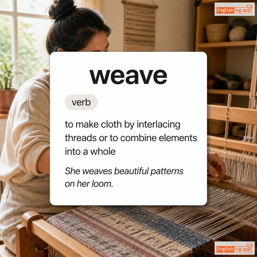 weave definition card — visual illustration of the meaning