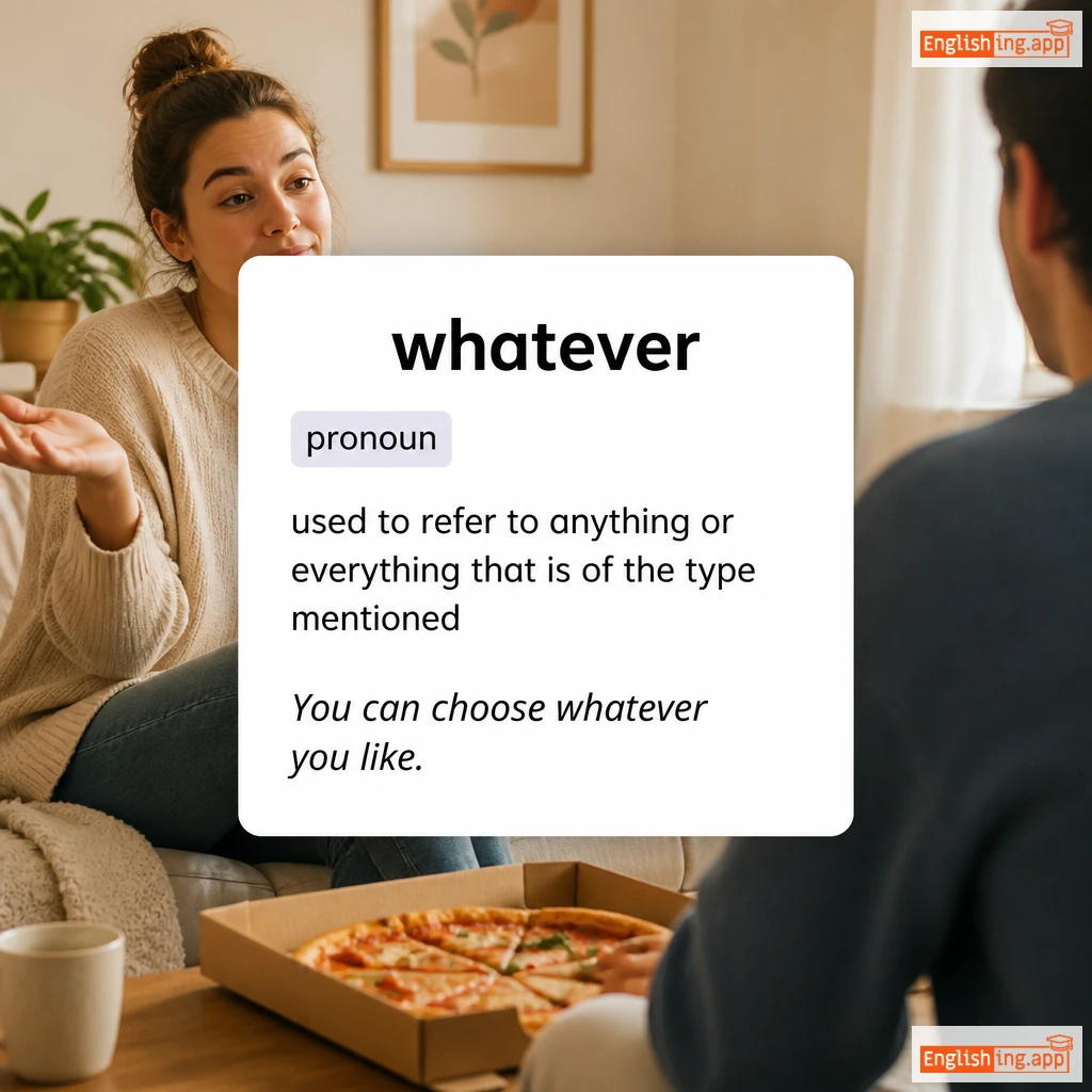 whatever definition card — visual illustration of the meaning