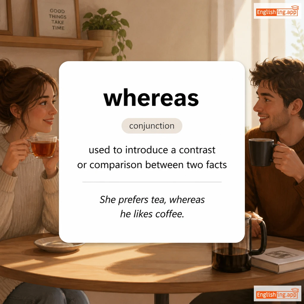 whereas definition card — visual illustration of the meaning