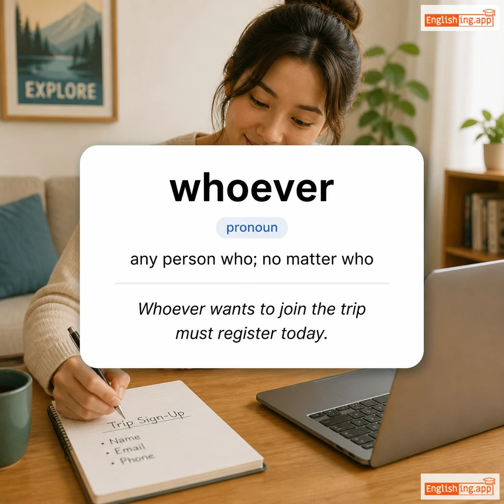 whoever definition card — visual illustration of the meaning