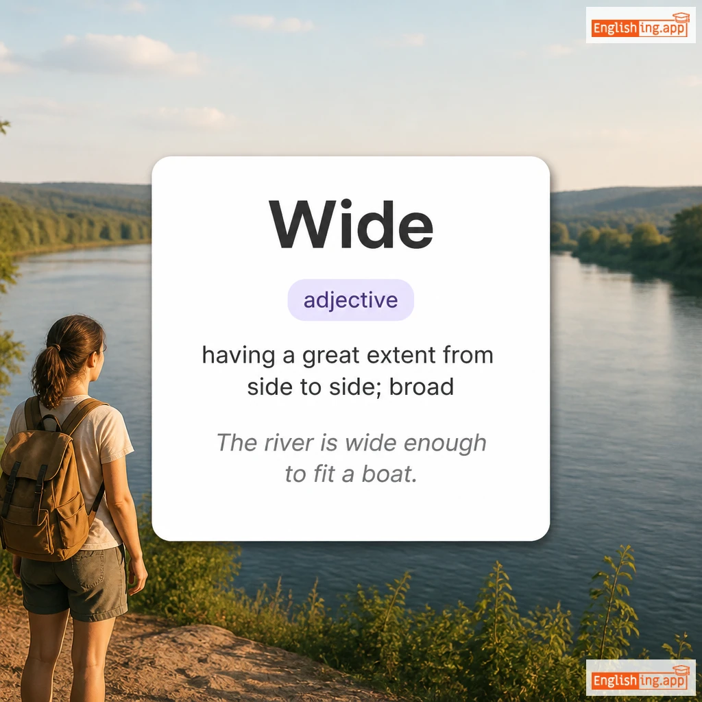 Wide definition card — visual illustration of the meaning