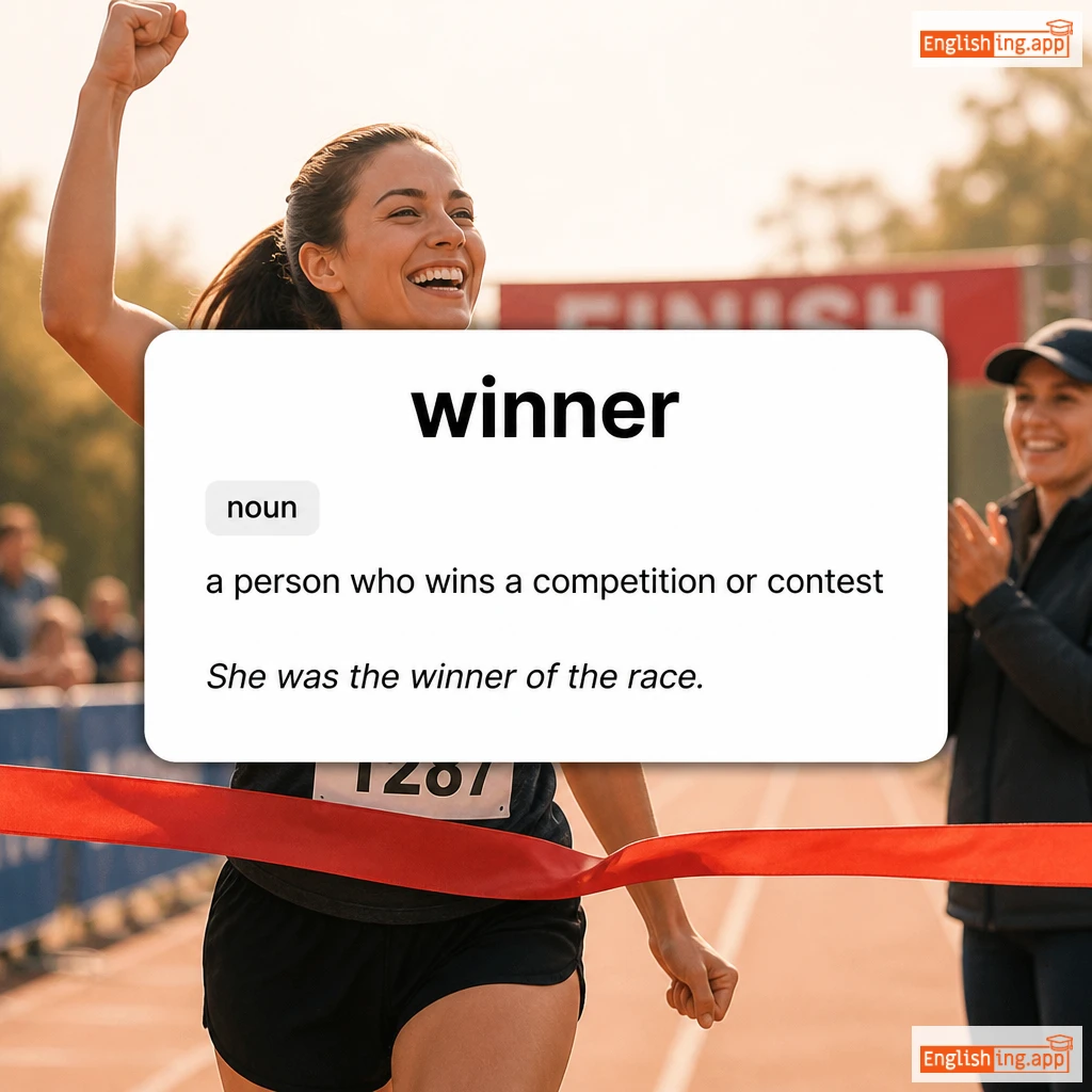 winner definition card — visual illustration of the meaning