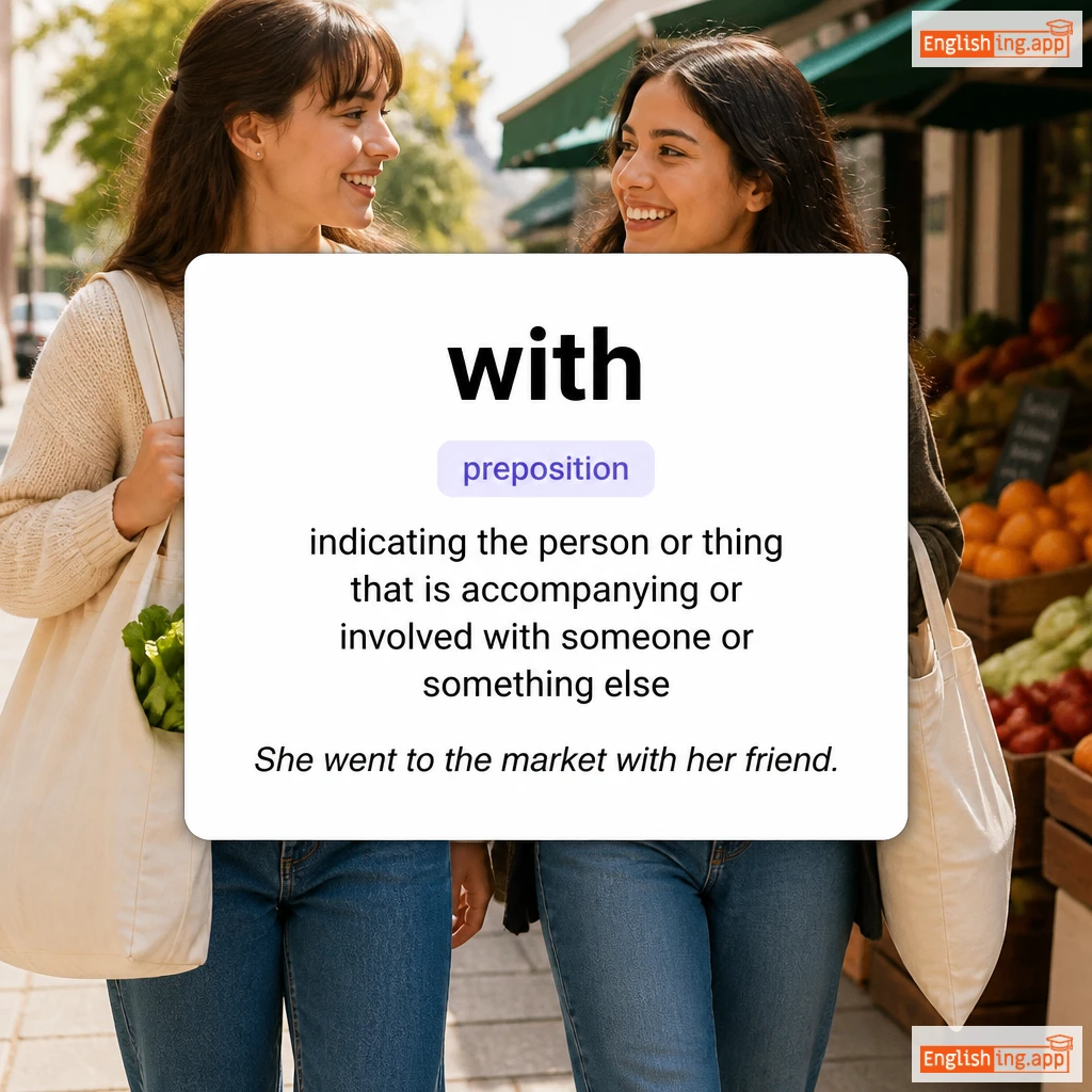 with definition card — visual illustration of the meaning
