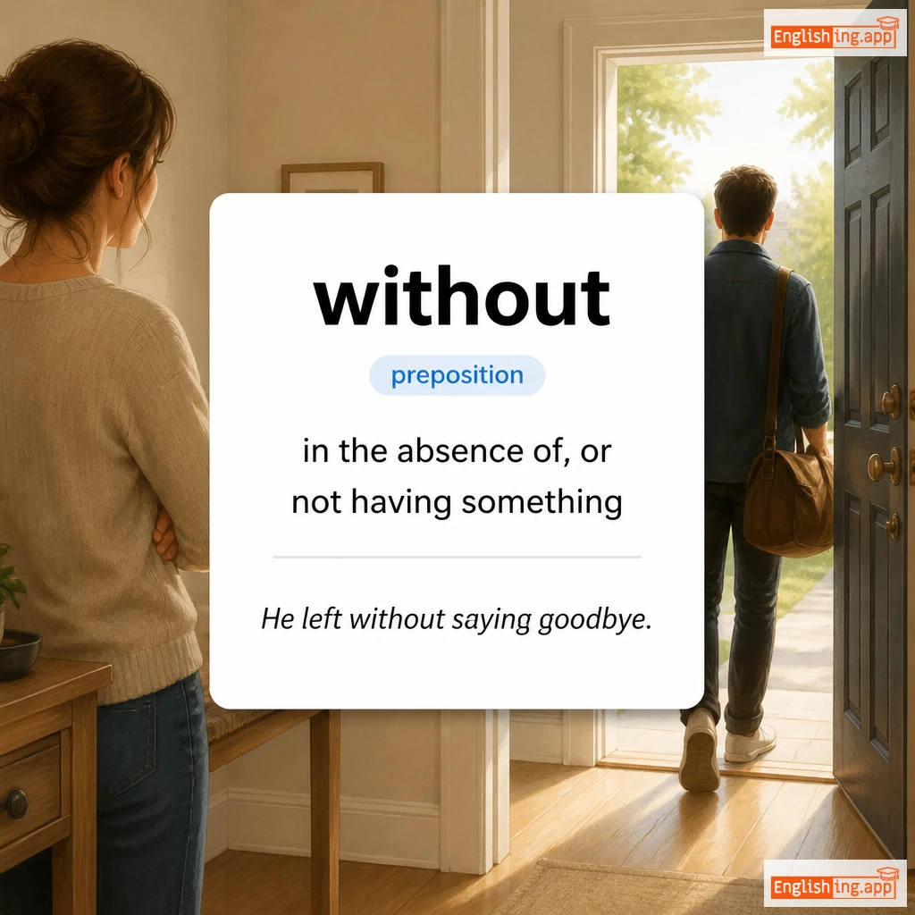 without definition card — visual illustration of the meaning
