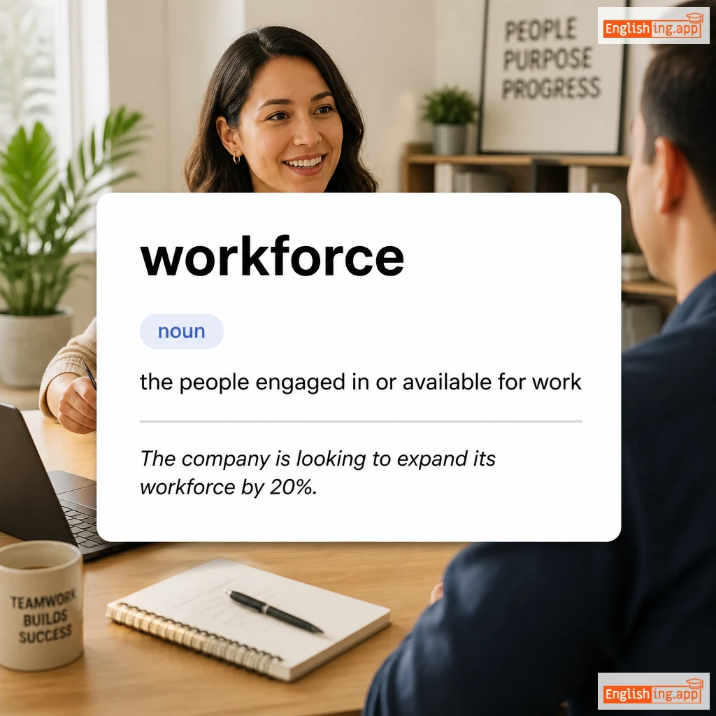 workforce definition card — visual illustration of the meaning