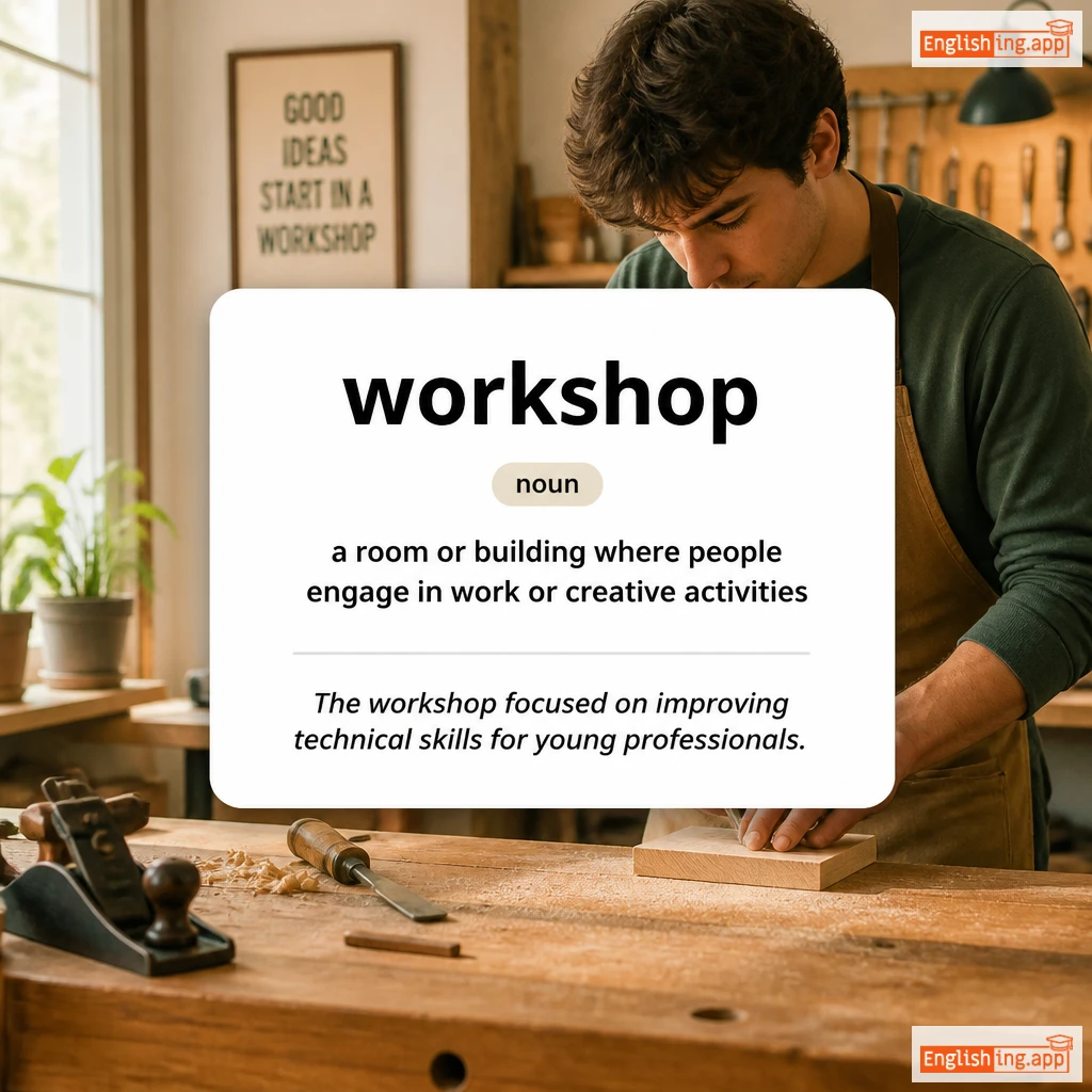 workshop definition card — visual illustration of the meaning