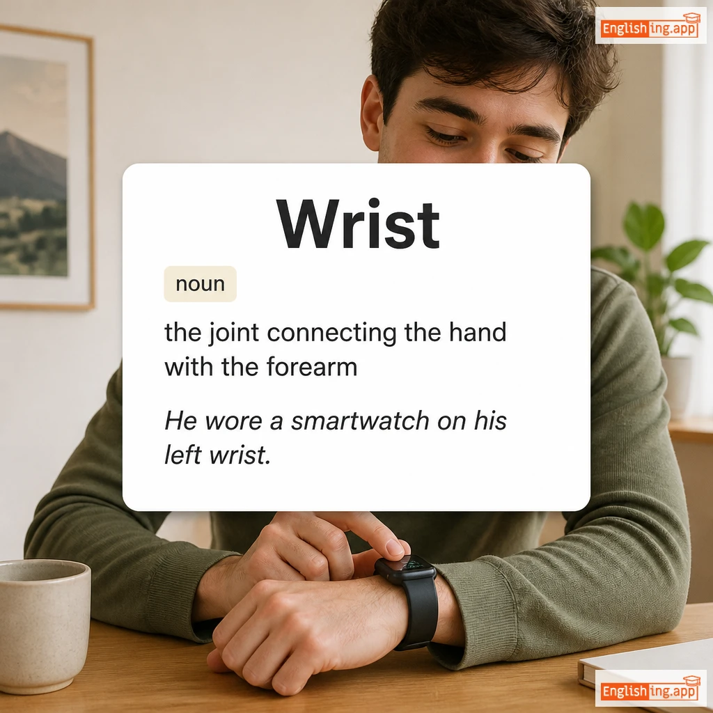 Wrist definition card — visual illustration of the meaning