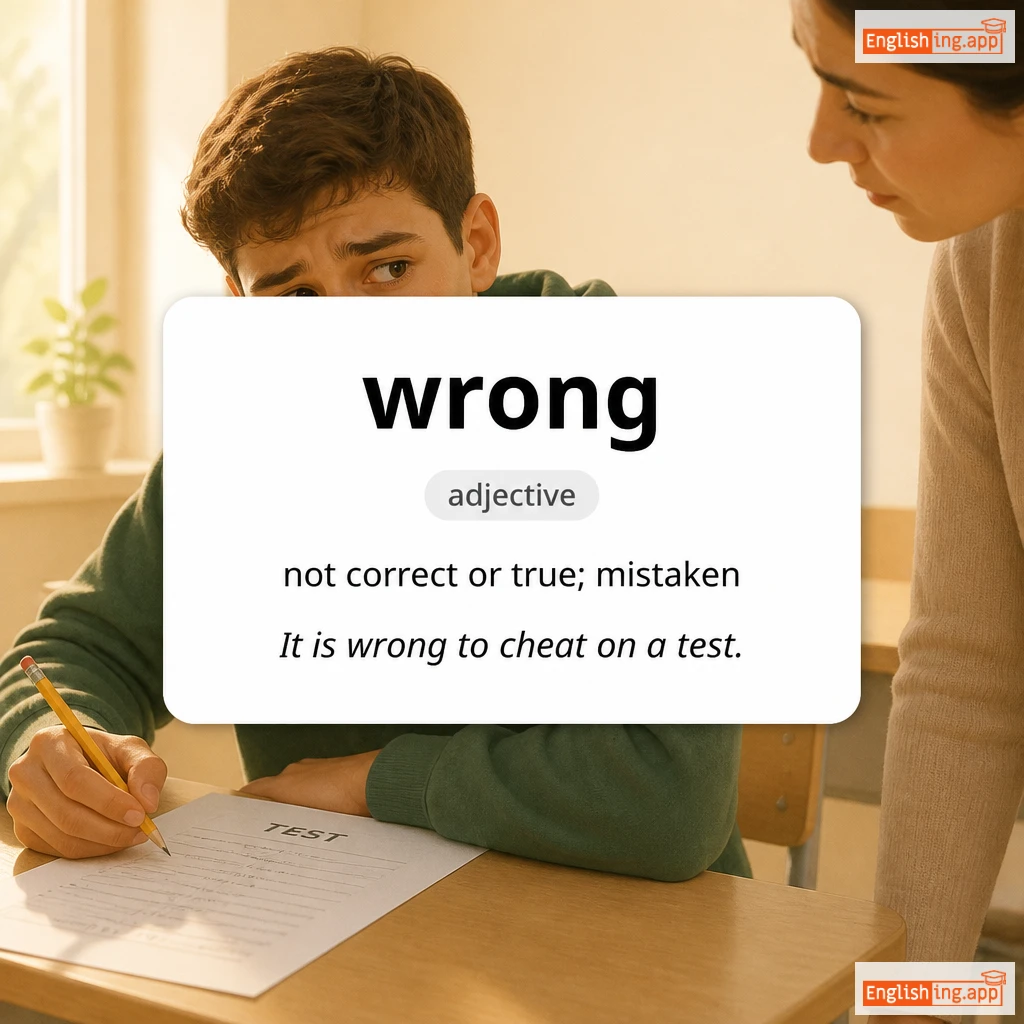 wrong definition card — visual illustration of the meaning