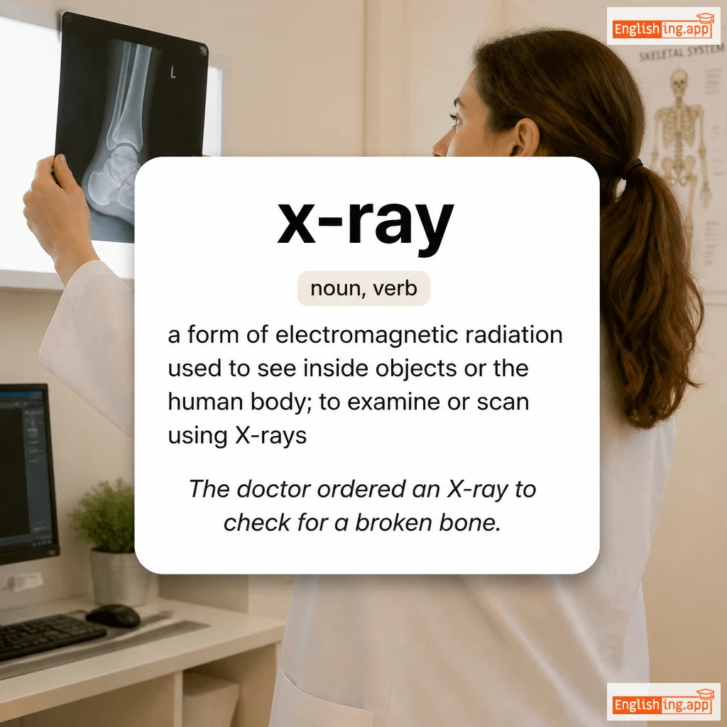 x-ray definition card — visual illustration of the meaning