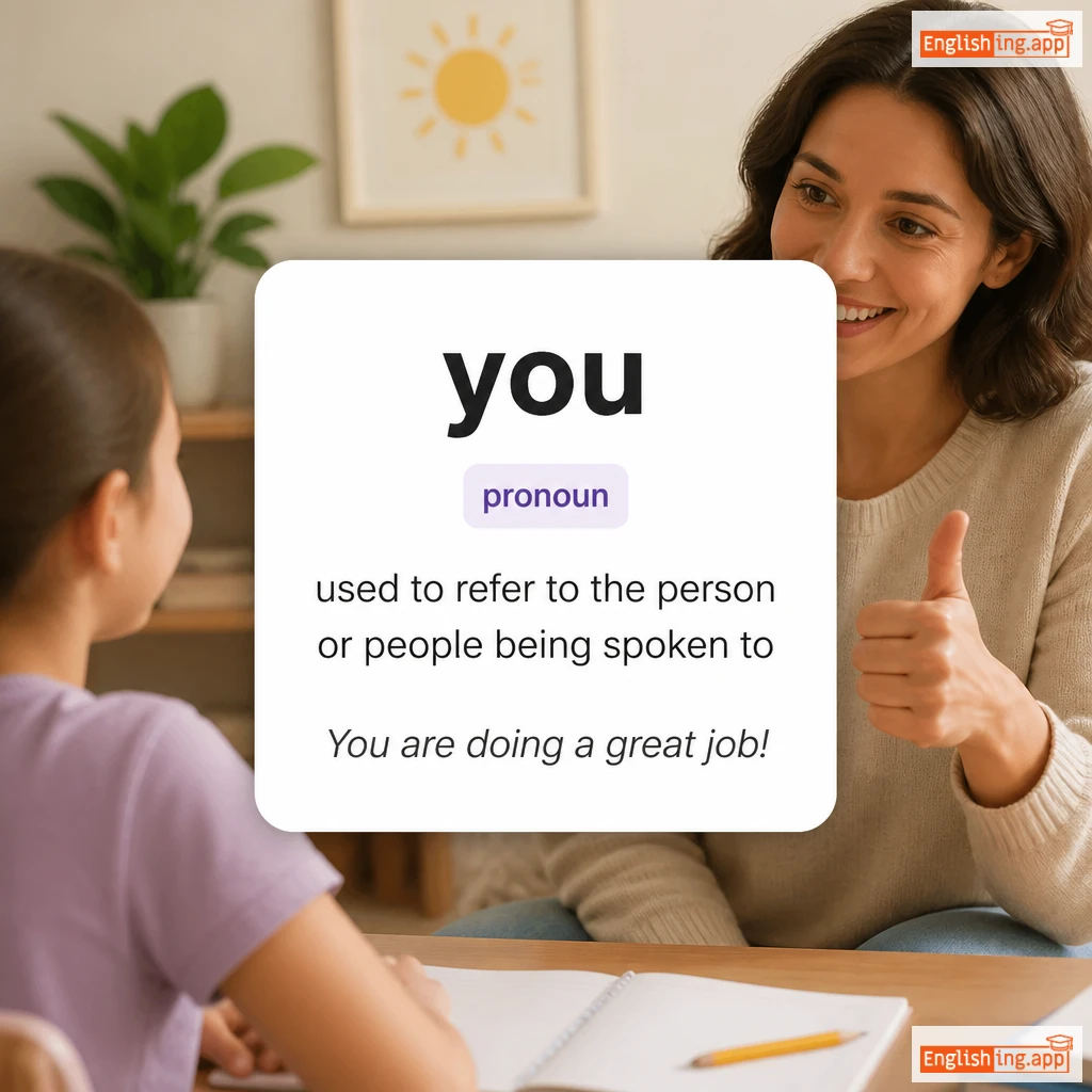 you definition card — visual illustration of the meaning