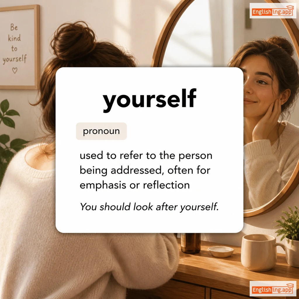 yourself definition card — visual illustration of the meaning