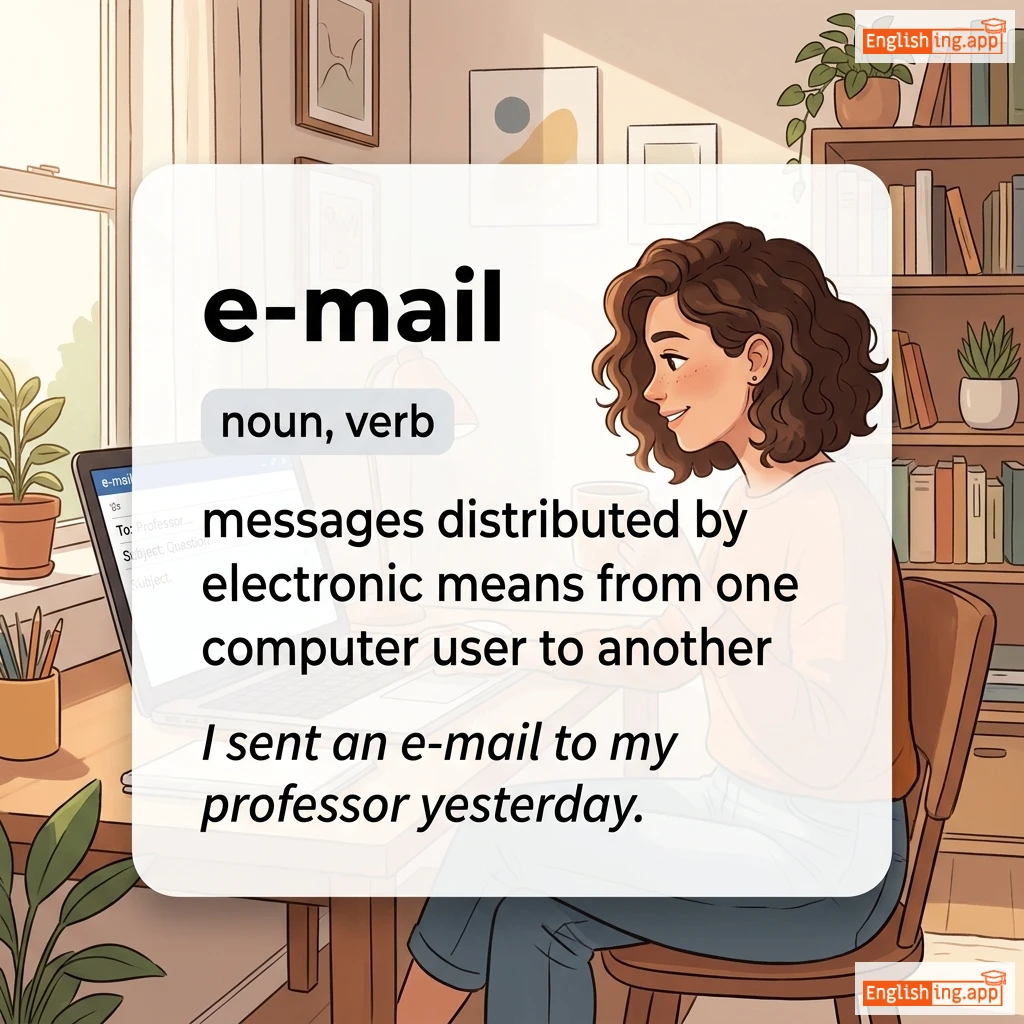 e-mail definition card — visual illustration of the meaning